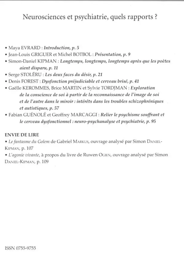 4/16 : Neurosciences et psychiatrie, quels rapports ? – Image 2